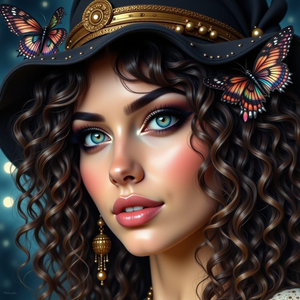 1920s Speakeasy Portrait: Woman Kissed By Moonlight