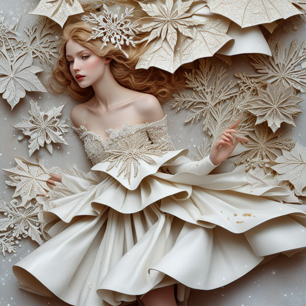 Enigmatic Christmas Portrait with Vivid Colors and Fairytale...