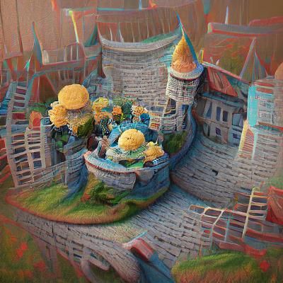 Majestic Castle Silhouette at Sunset