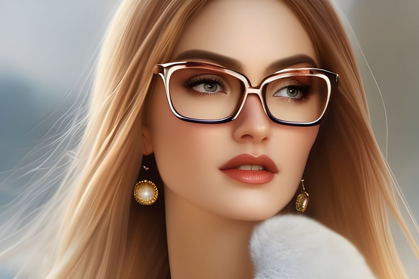 Stylish Woman With Glasses