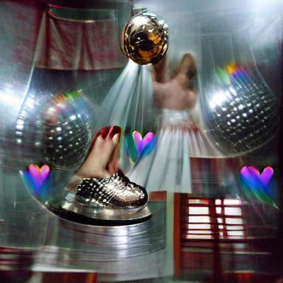 Shimmering Mirrorball in Motion: A Dance of Light