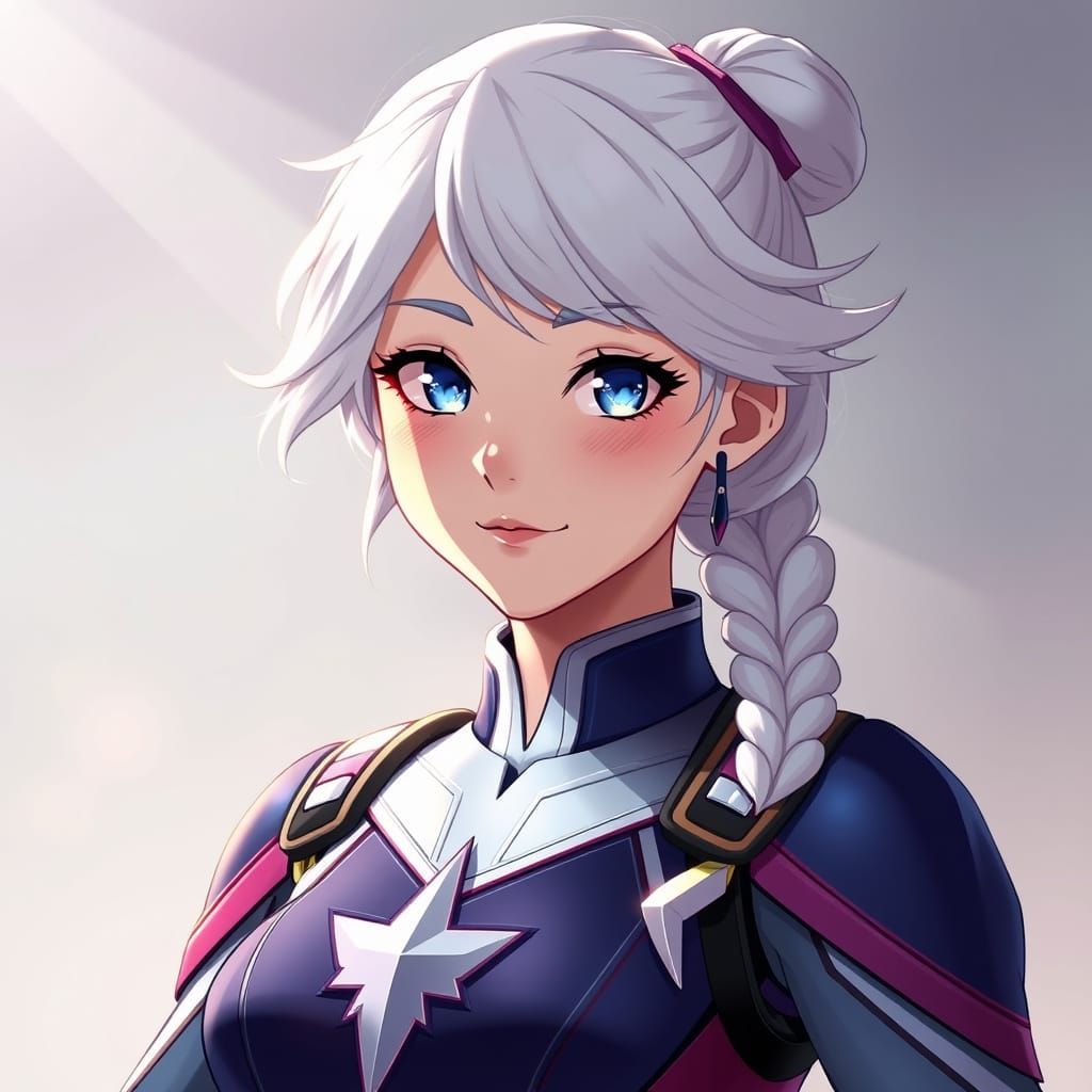 Confident Luna Snow in Anime-Inspired Photo Realism