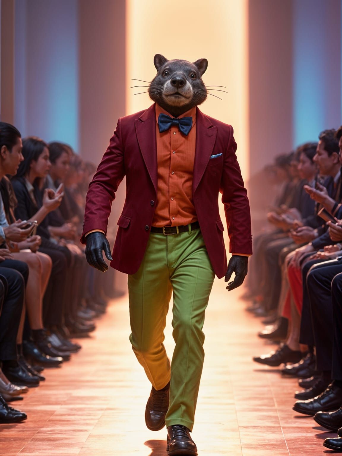 Andromorphic Beaver Struts Down the Runway in Style