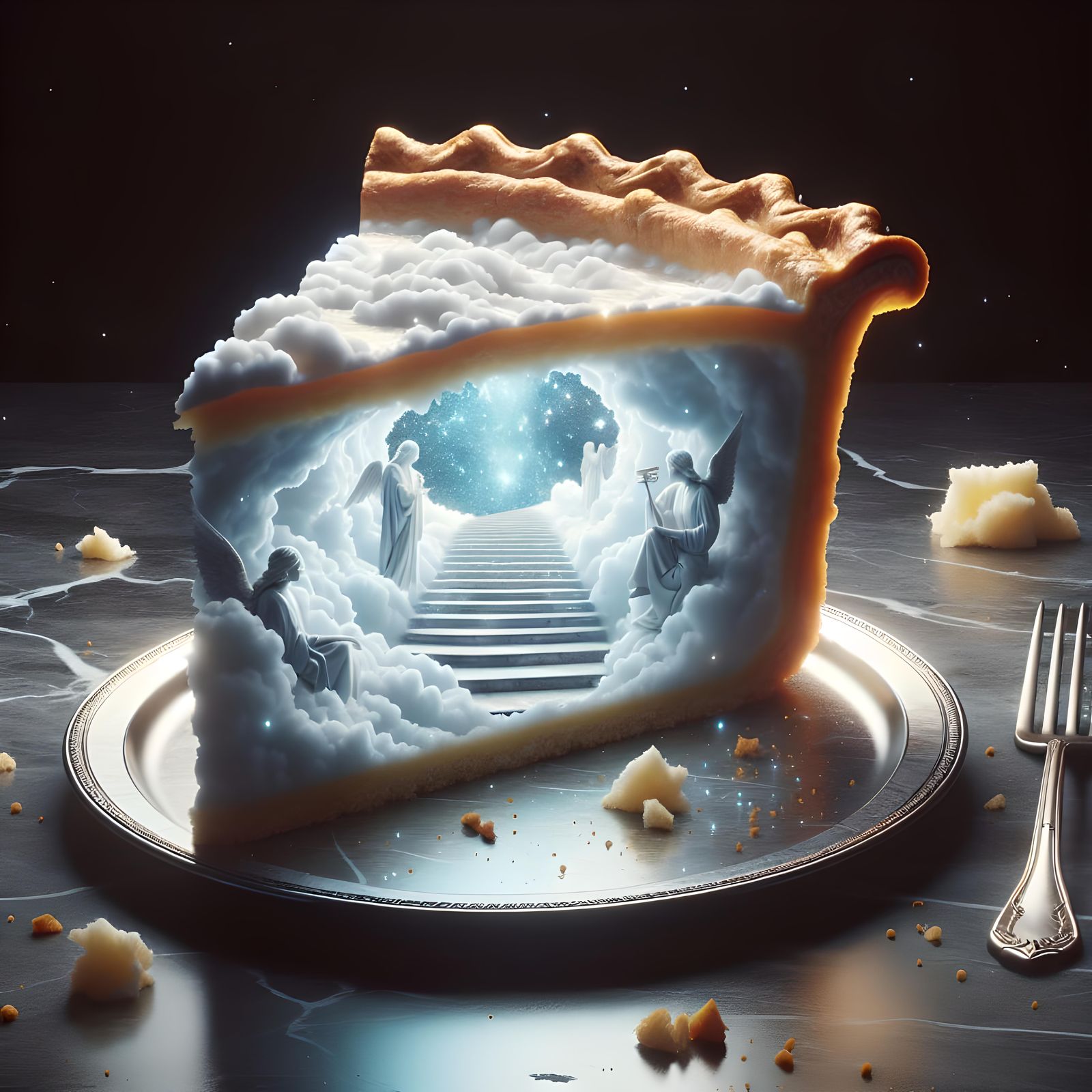 Hyperrealistic Pie Slice to Heaven