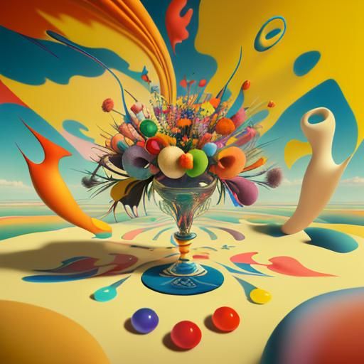 Surrealist Dreamscape: A Hyperrealistic Splash Art Masterpie...
