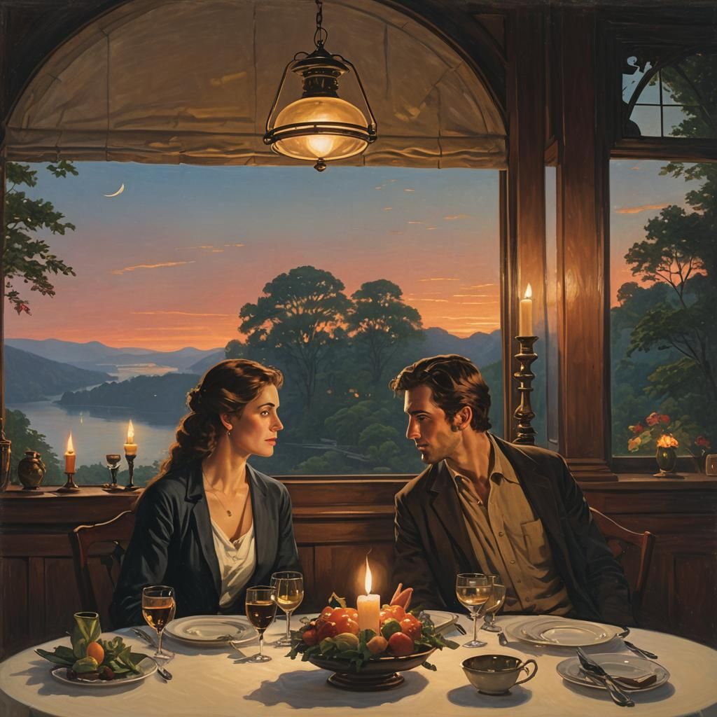 Romantic Candlelit Dinner in Hudson River Style