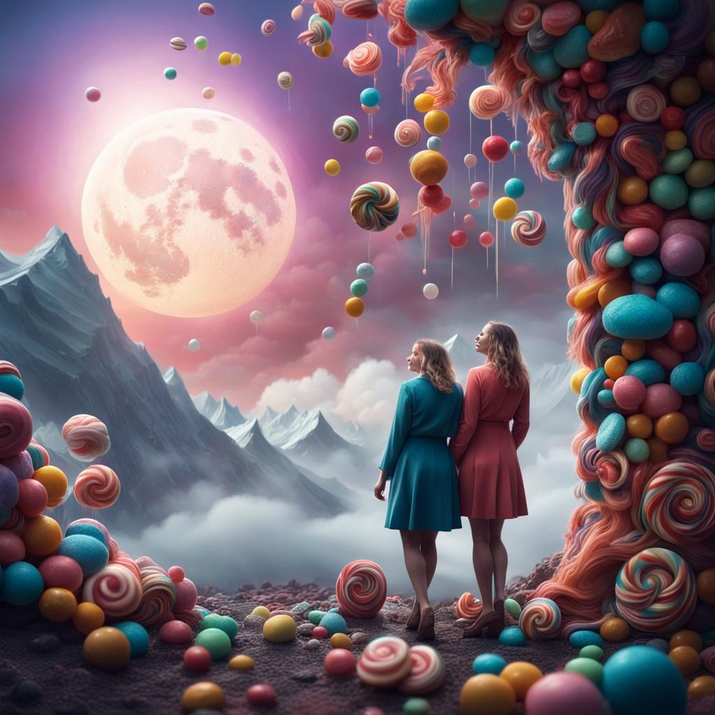 Candy Women in Chocolate Lollipop World