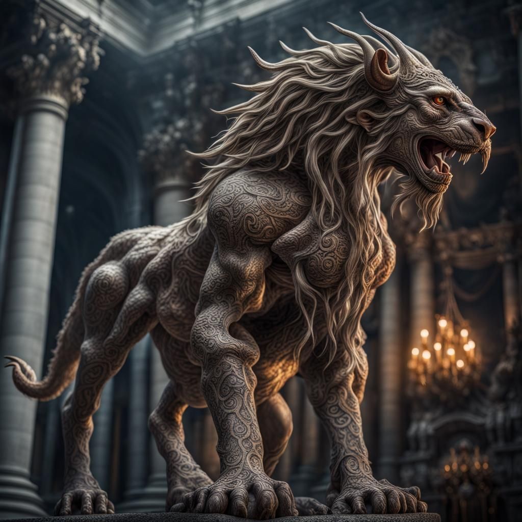 Hyperrealistic Mythical Creature in Cinematic Style