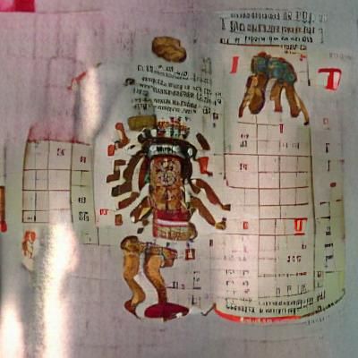 Aztec Calendar: Tlazolteotl Giving Birth to Cinteotl