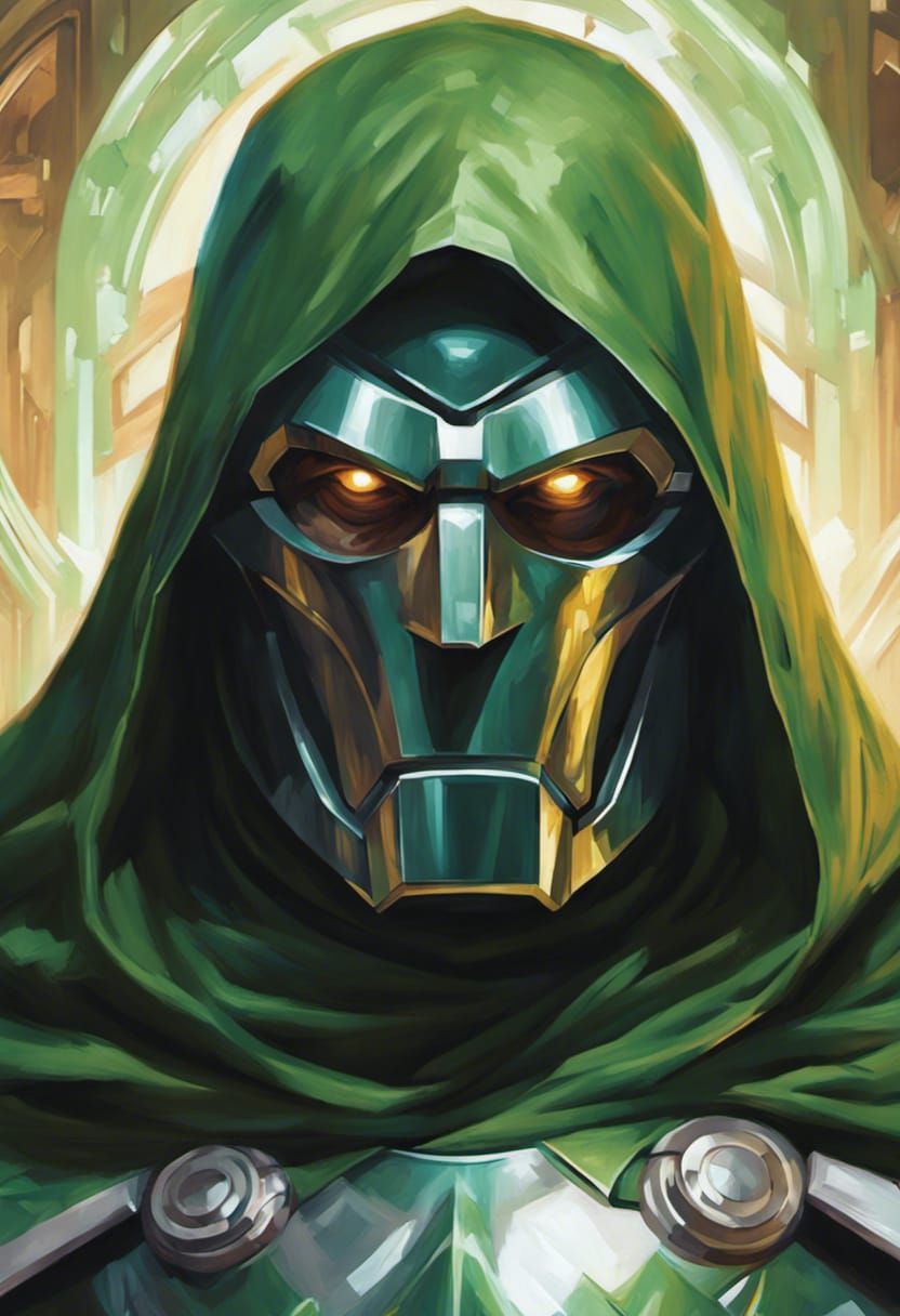 Doctor Doom Portrait in Oil Painting Style