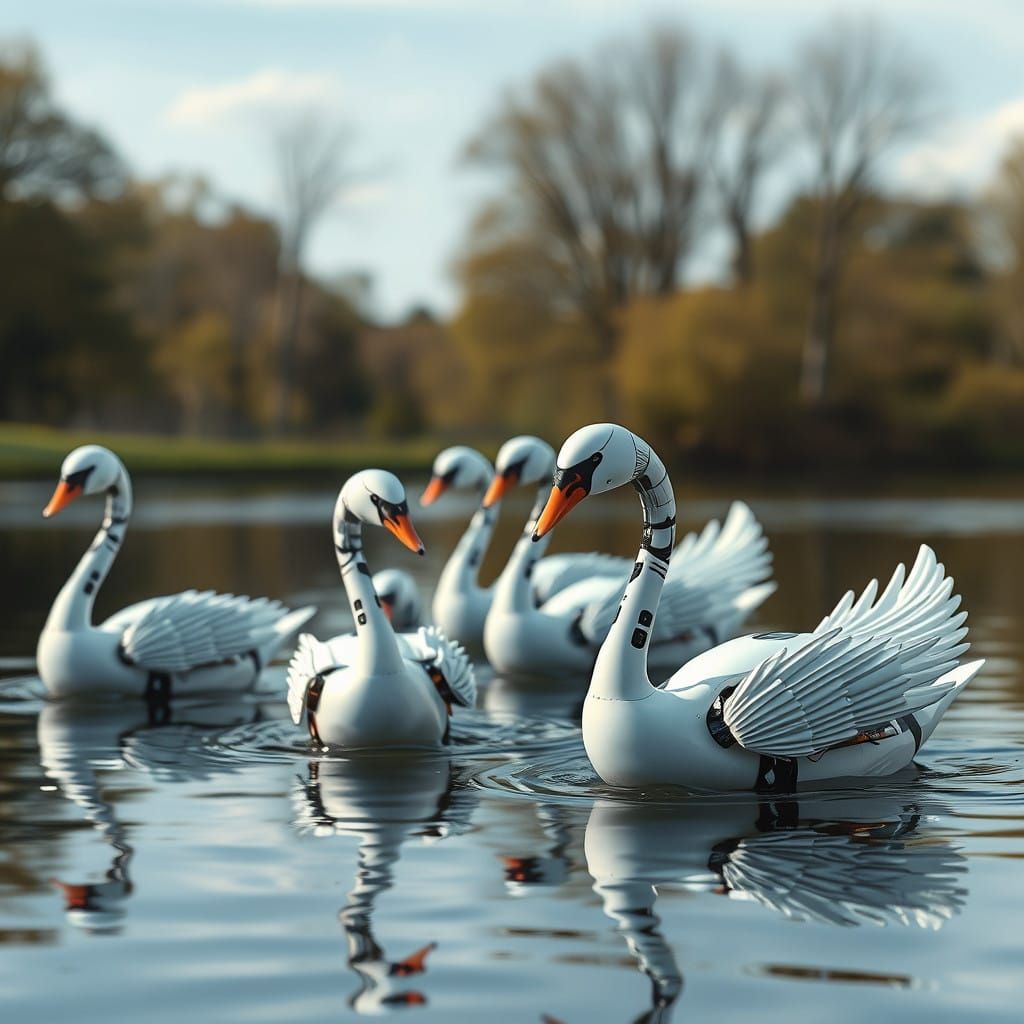 Metallic Swan Migration in Motion