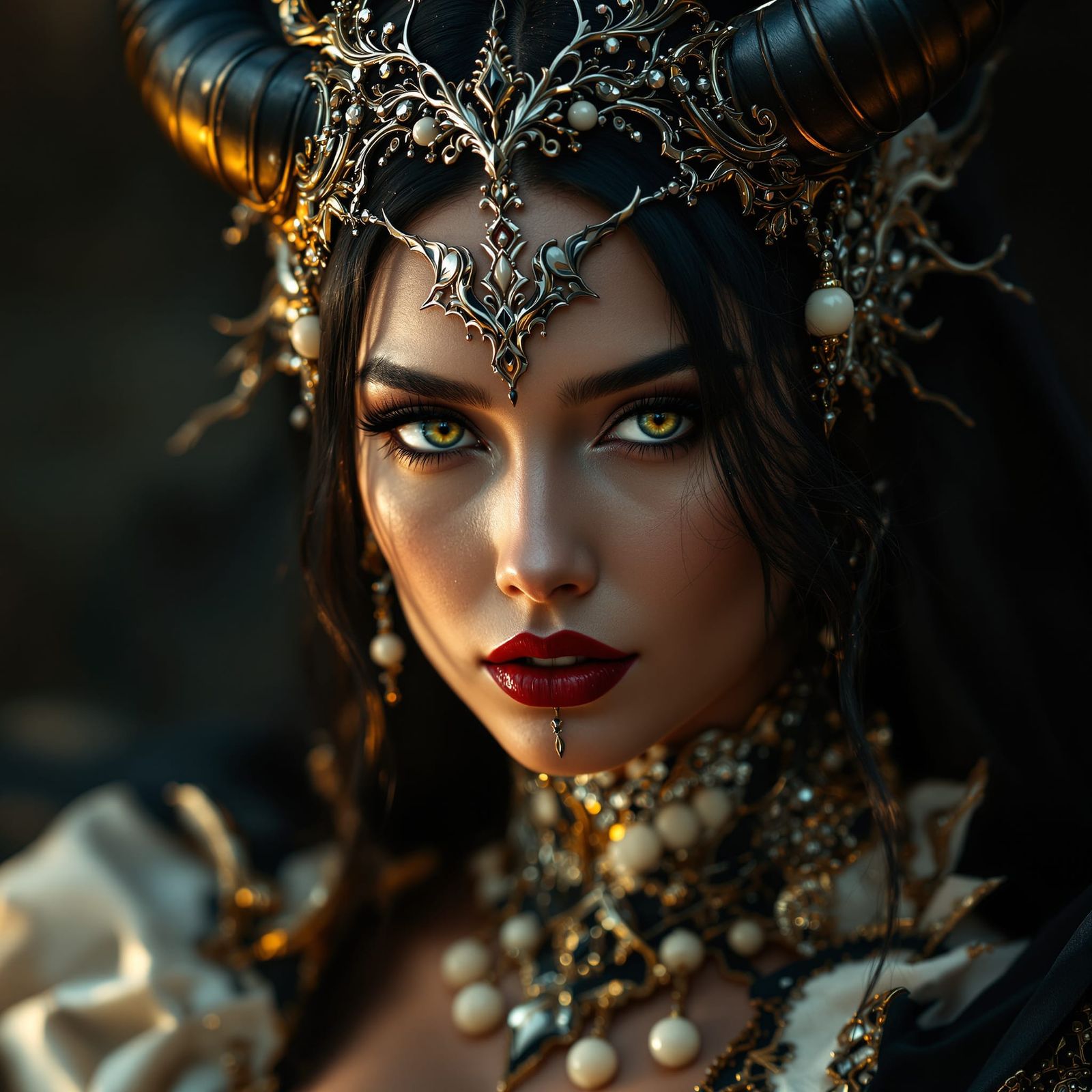 Beautiful Demon Goddess in Photorealistic Style
