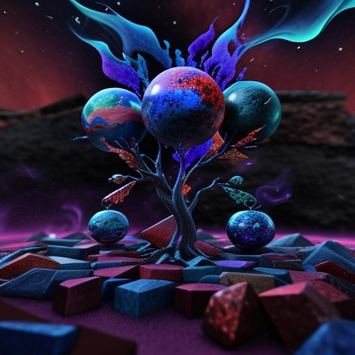 Vivid Fractal Jewelry in a Hallucinatory 3D Rendering