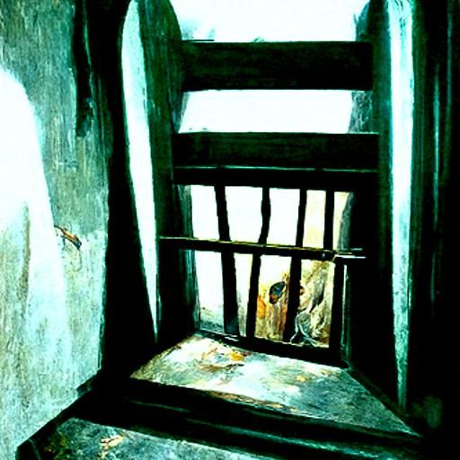 Prison: Oil Painting in Classical Realism Style