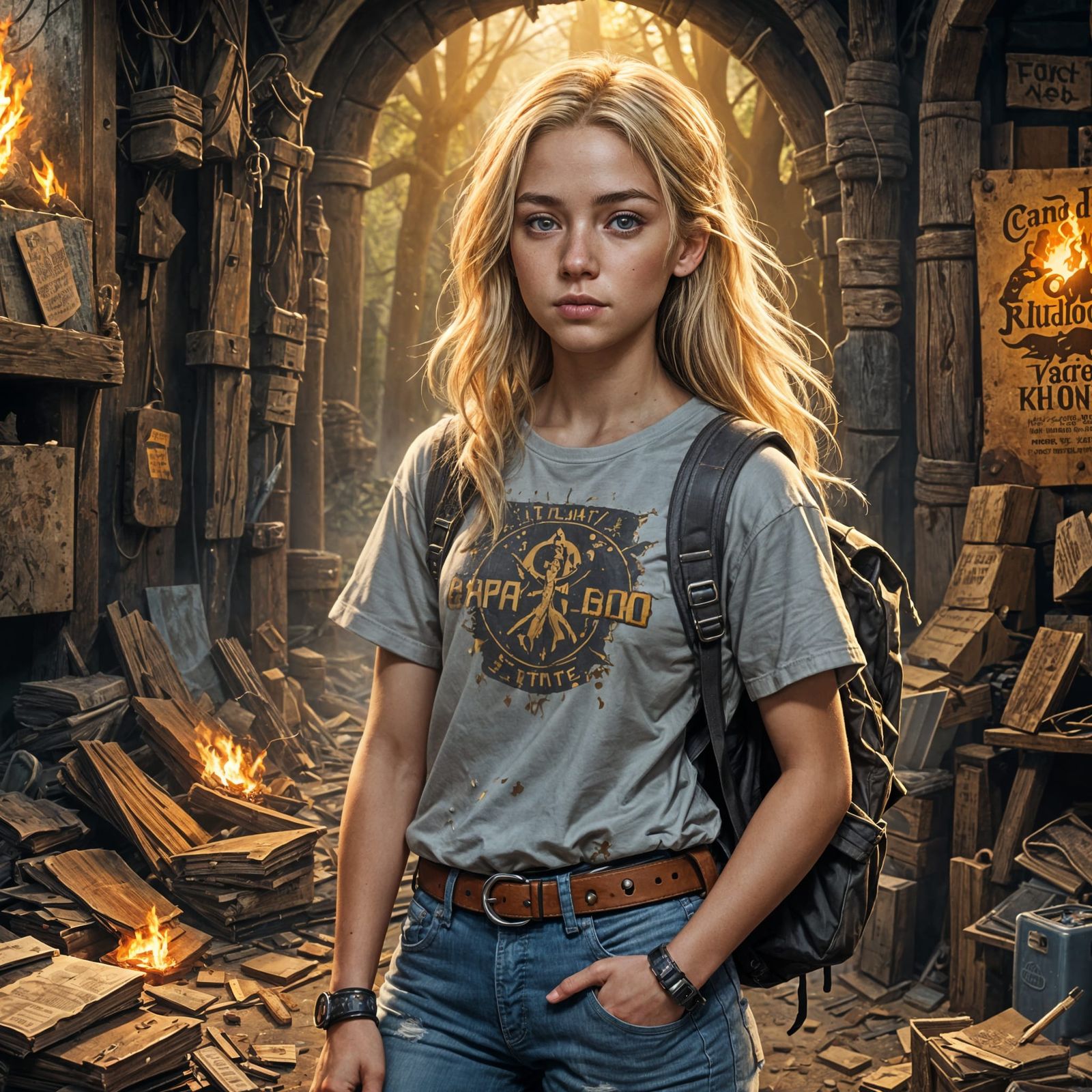 Girl with Bronze Knife: Fantasy Concept Art