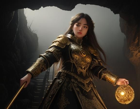 Epic Underground Fortress City in Digital Matte Painting