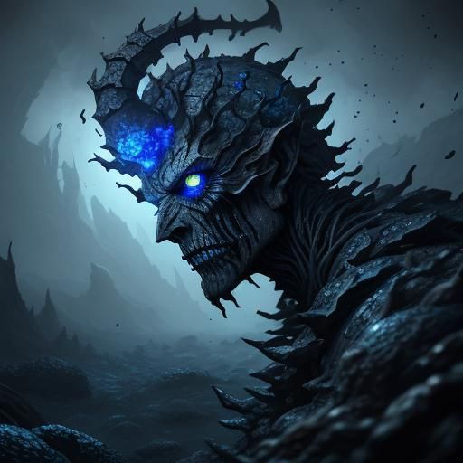 Terrifying Abyssal Mirage with Glowing Eyes