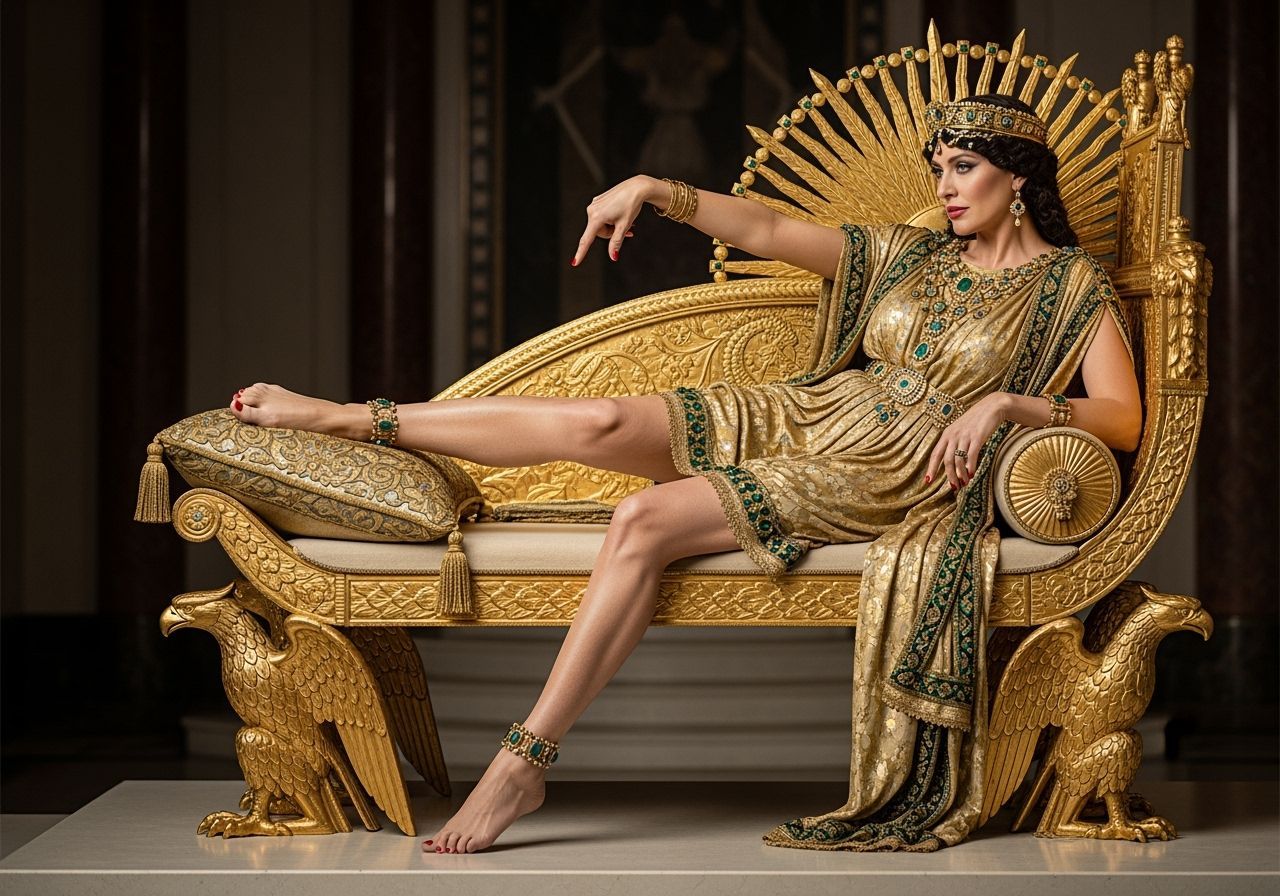 Empress Theodora Lounging in Byzantine Throne Room