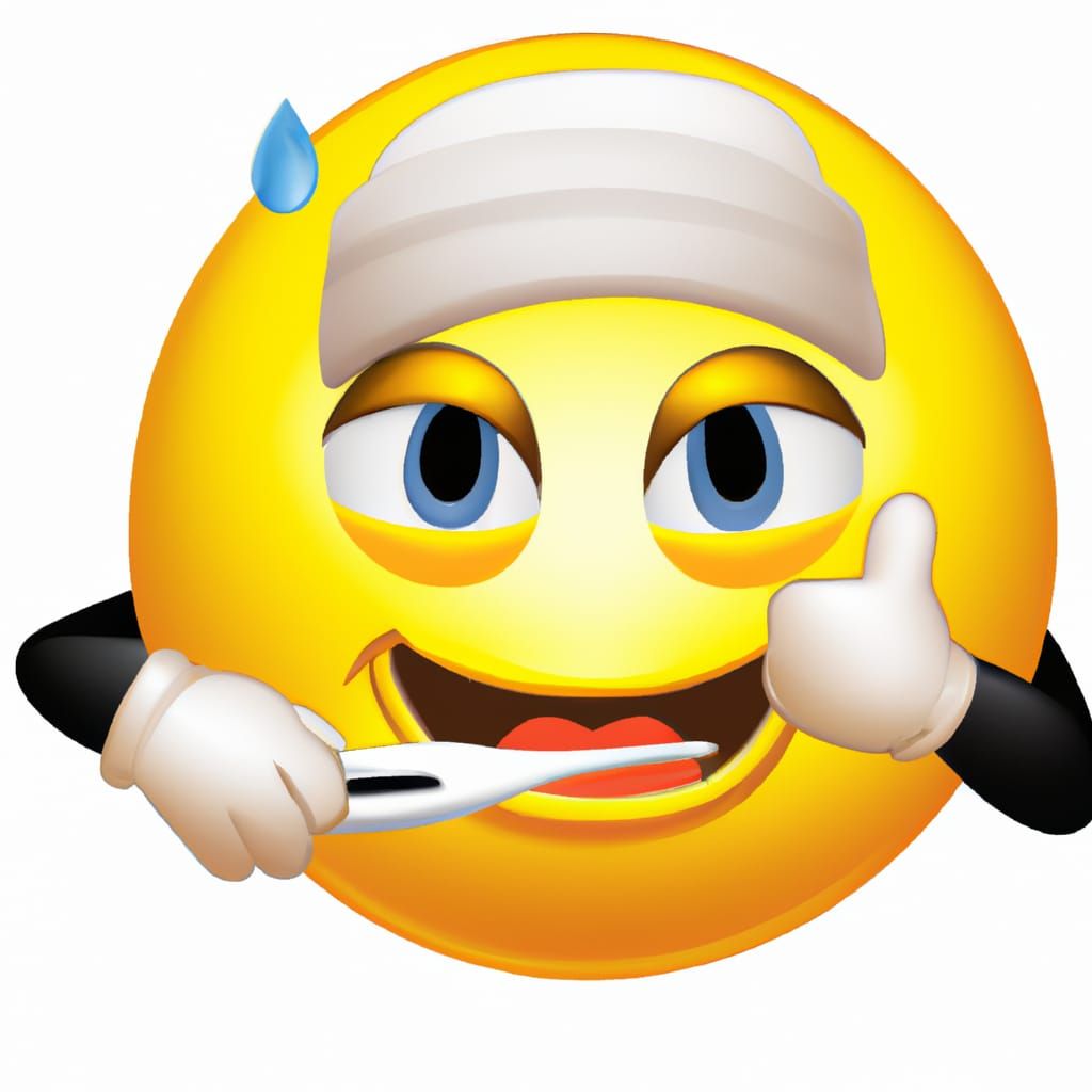 Emoji Man Suffering from a Cold