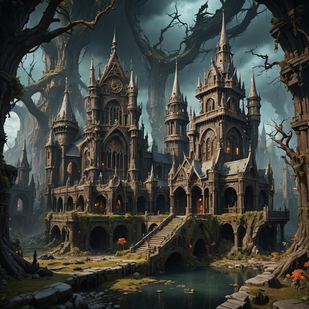 Dark Fantasy Macabre Creations: Detailed Concept Art