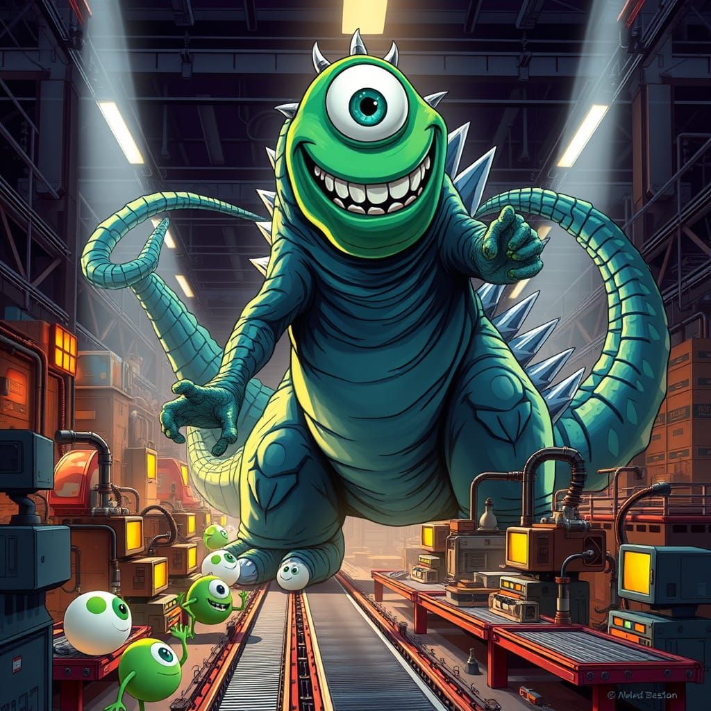 Godzilla Meets Monsters, Inc. in a Fantastical Industrial La...