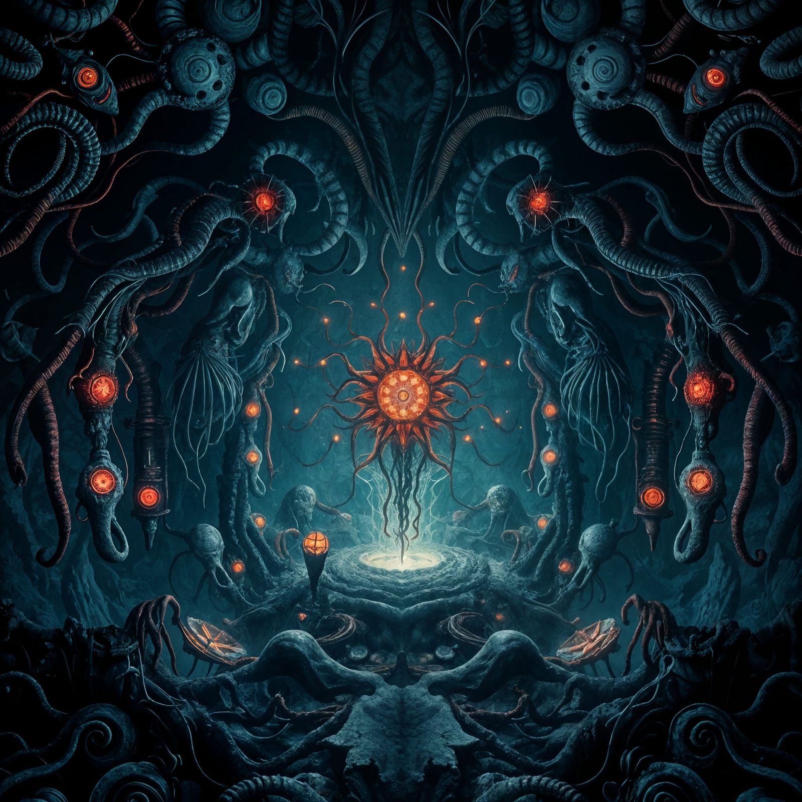 Surreal Dark Art with Creepy Objects