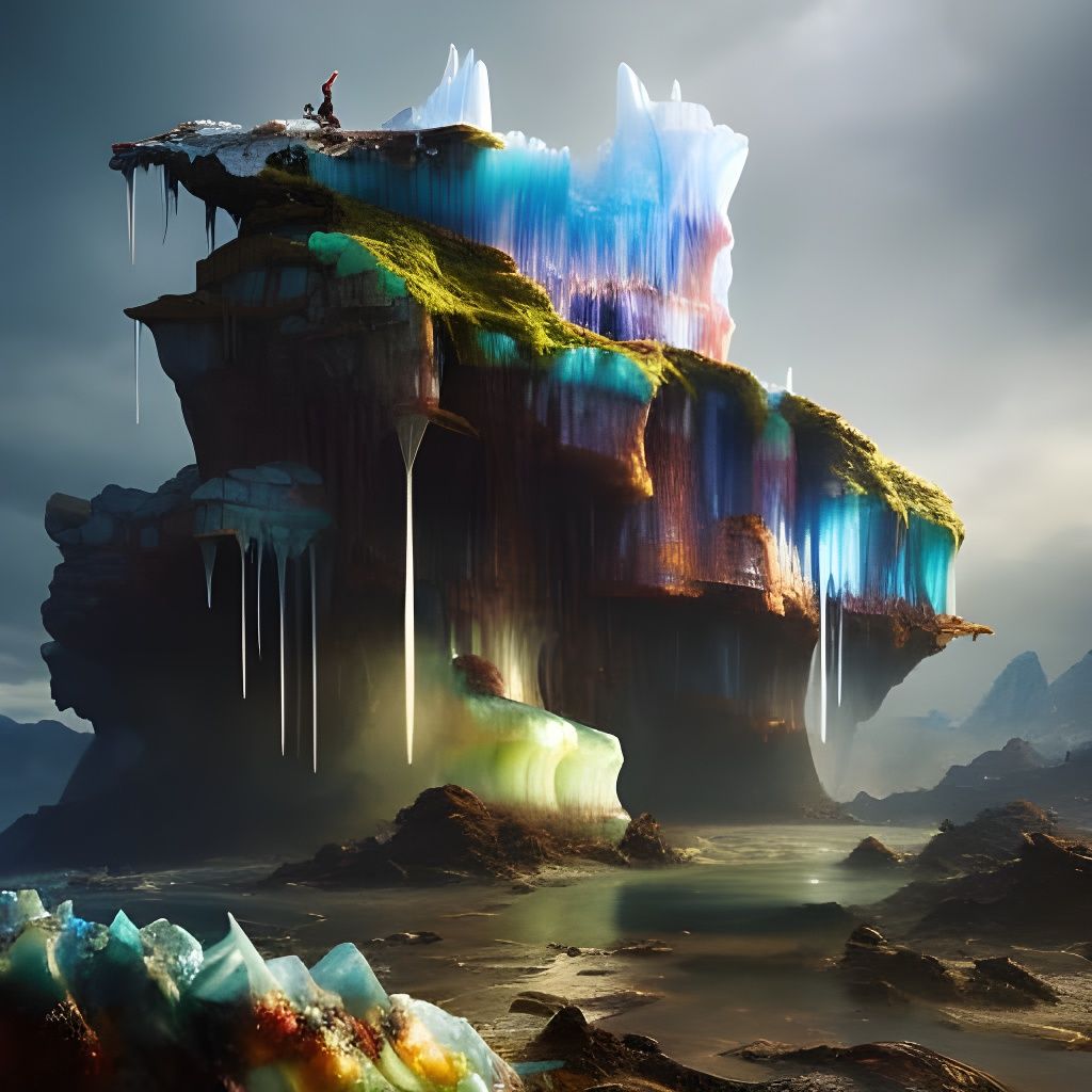 Melting Iceberg: A Fantasycore Masterpiece in 8K