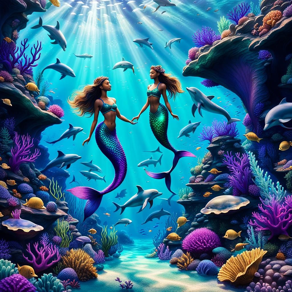 Majestic Mermaids in Sunken Treasure Kingdom