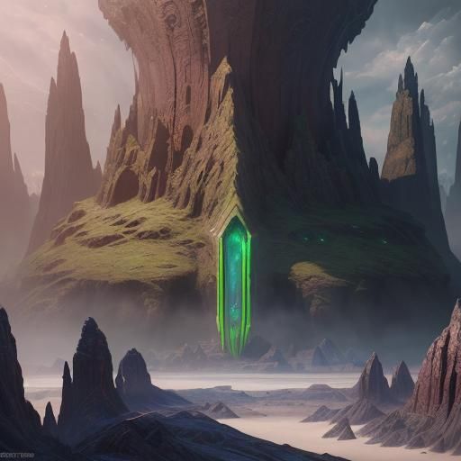 Detailed Map of Krypton in Fantasy Concept Art Style