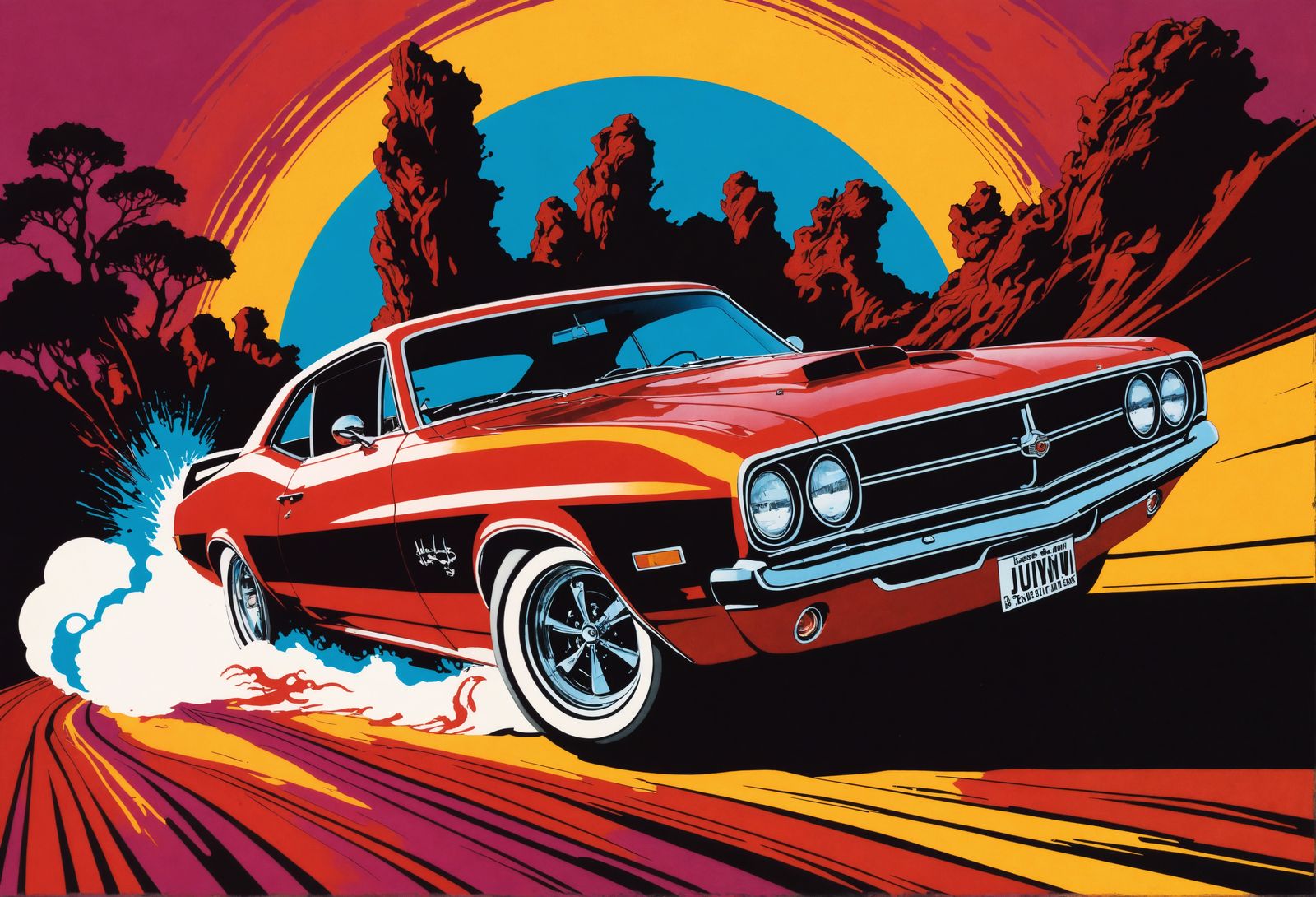 Eldritch Horror Car in Punk Rock Oil Splash