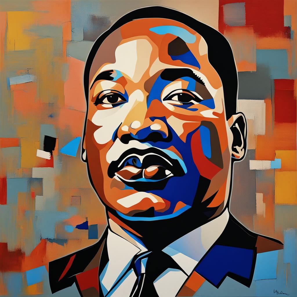 Abstract Portrait of Martin Luther King Jr.