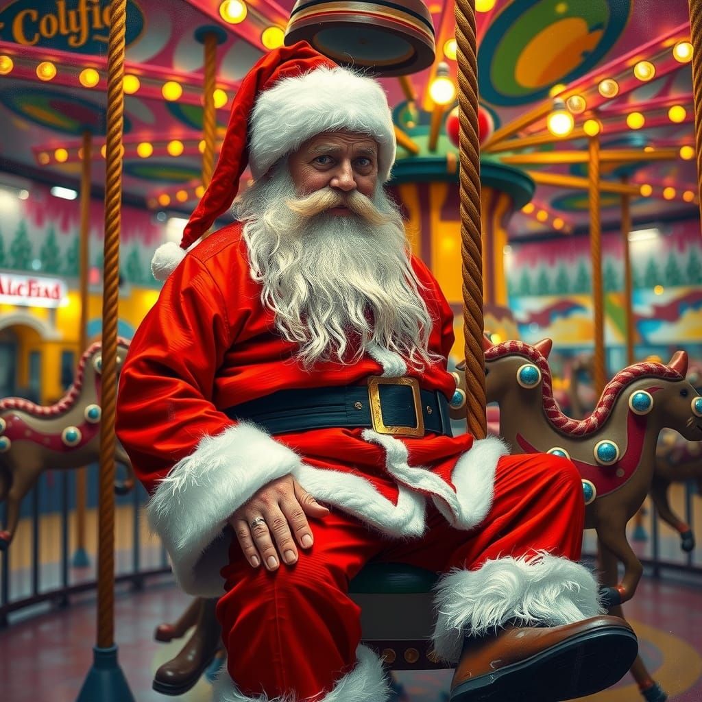 Santa Claus's Psychedelic Playground Adventure as Surreal Ar...