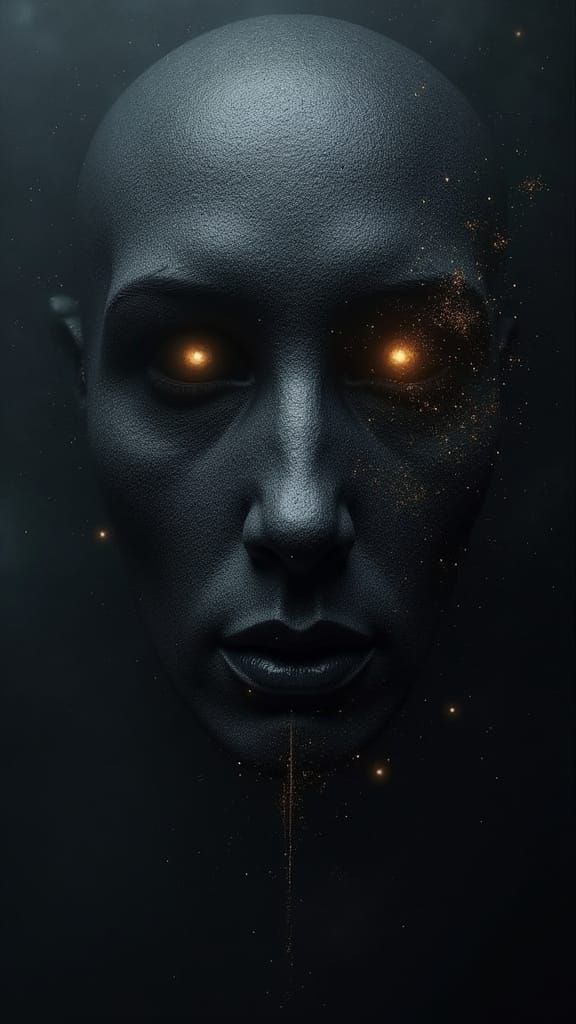 Hyperrealistic Cosmic Void Entity Emerges from Infinity