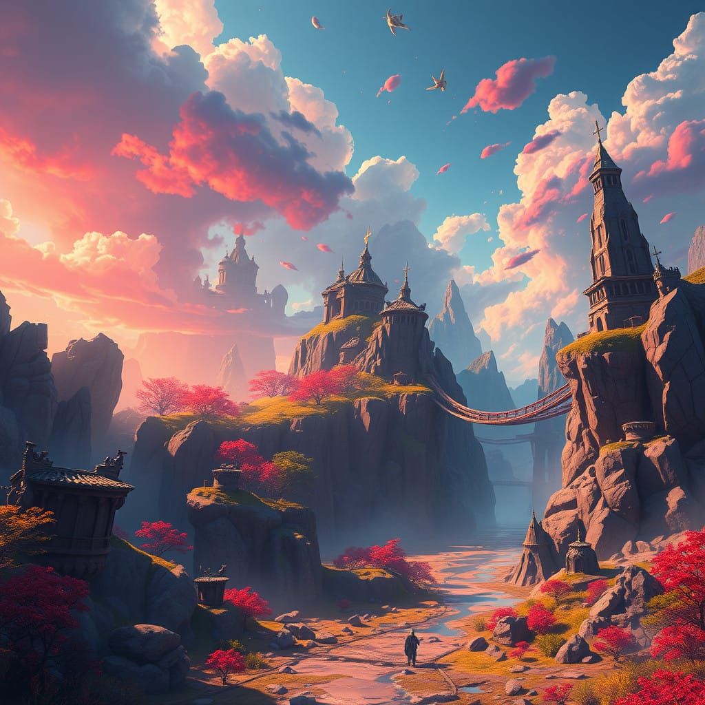 Fantasy Landscape in Unreal Engine 5 Style