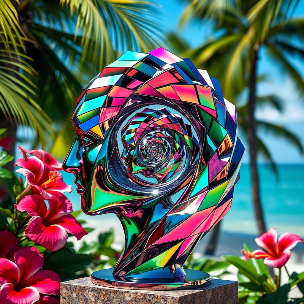 Abstract Surrealistic Art: Head Sculpture  @Andrearosalife