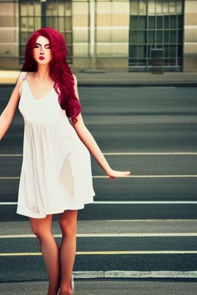 Beautiful Transgender Woman Dancing: Hyperrealistic Portrait