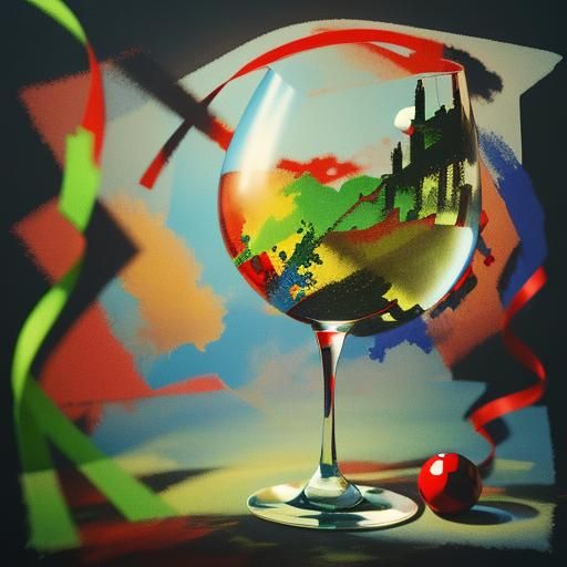 Photorealistic Open Blue Sky with Abstract Elements