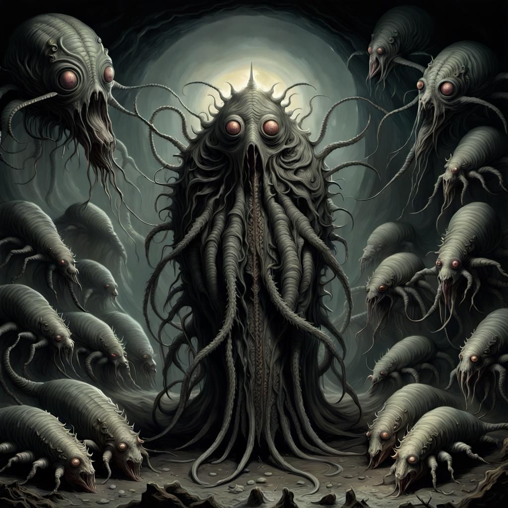 Nightmarish Larvae of Outer Gods: A Dark Fantasy