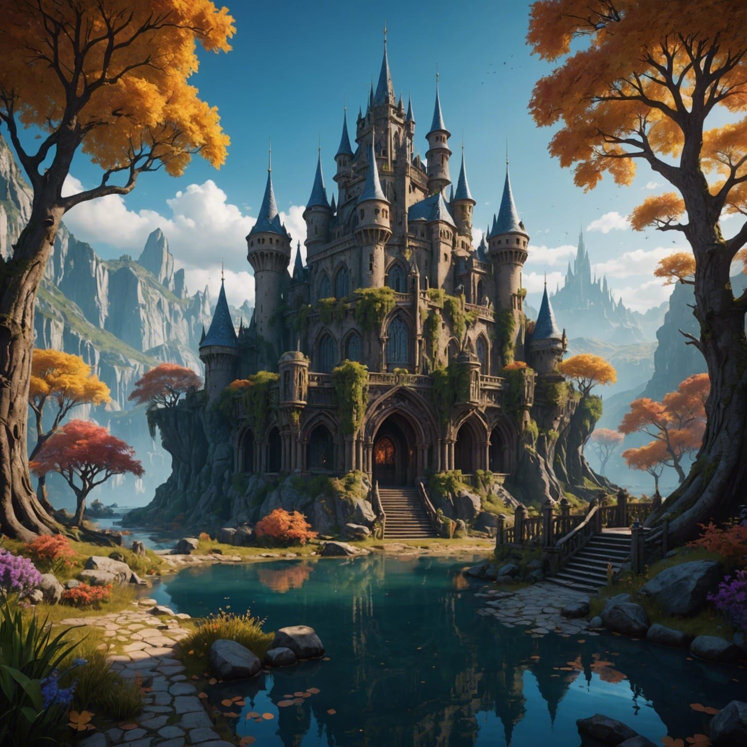Fantastical Magic Place: Detailed Matte Painting