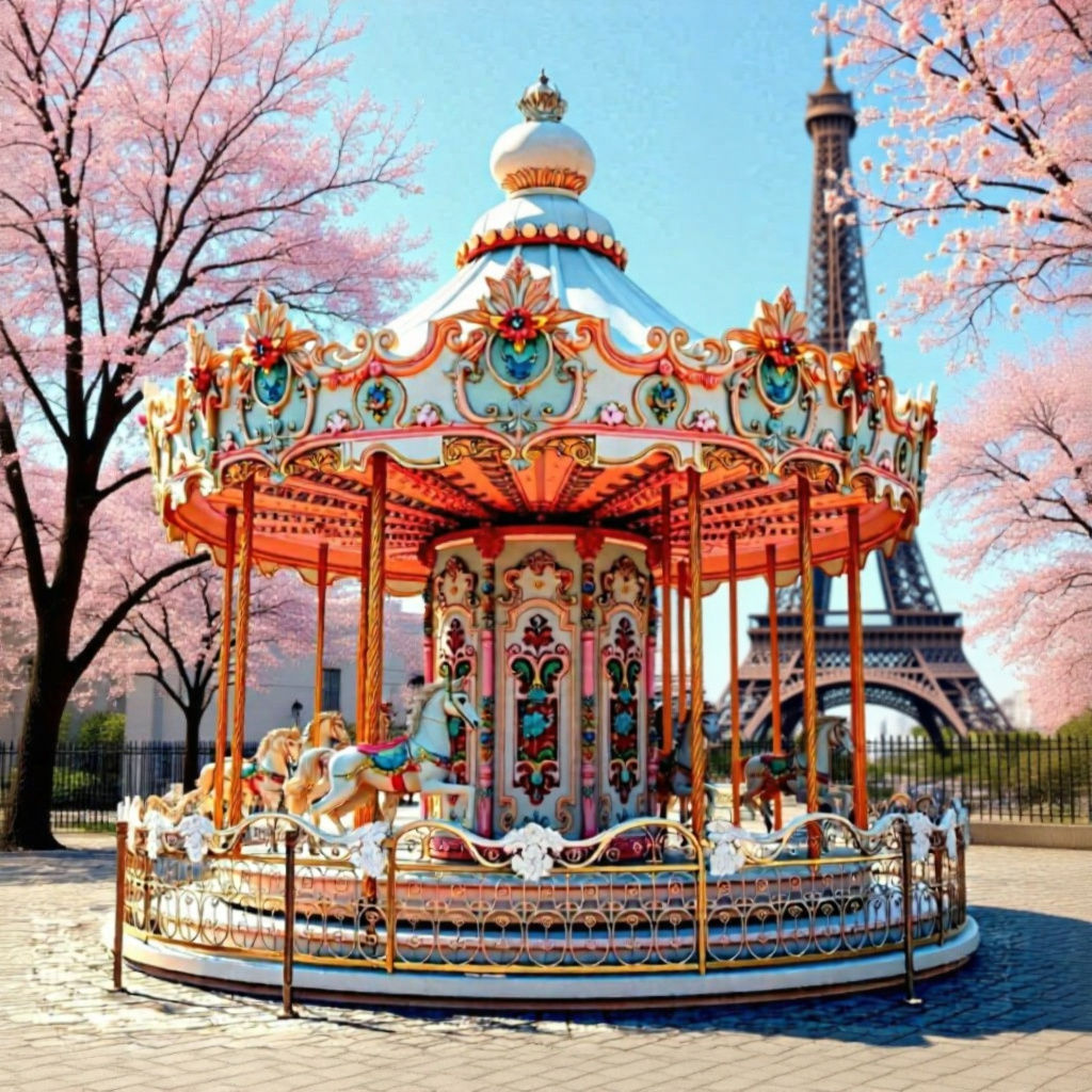 Paris Carousel in Shabby Chic Style