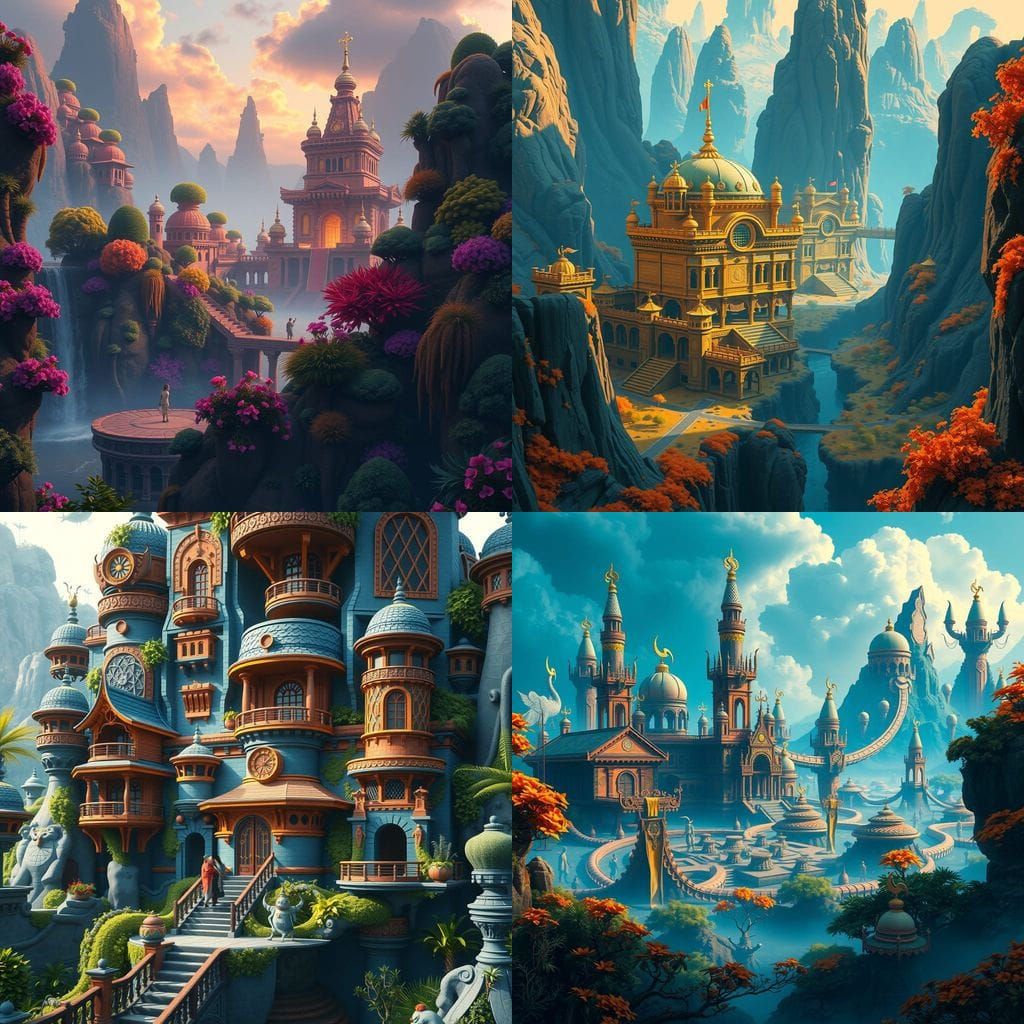 Fantastical Nubie Kingdom Concept Art in Deep Color