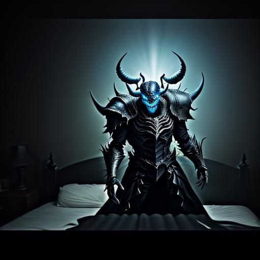 Horrifying Sleep Paralysis Demon in Dark Fantasy Style