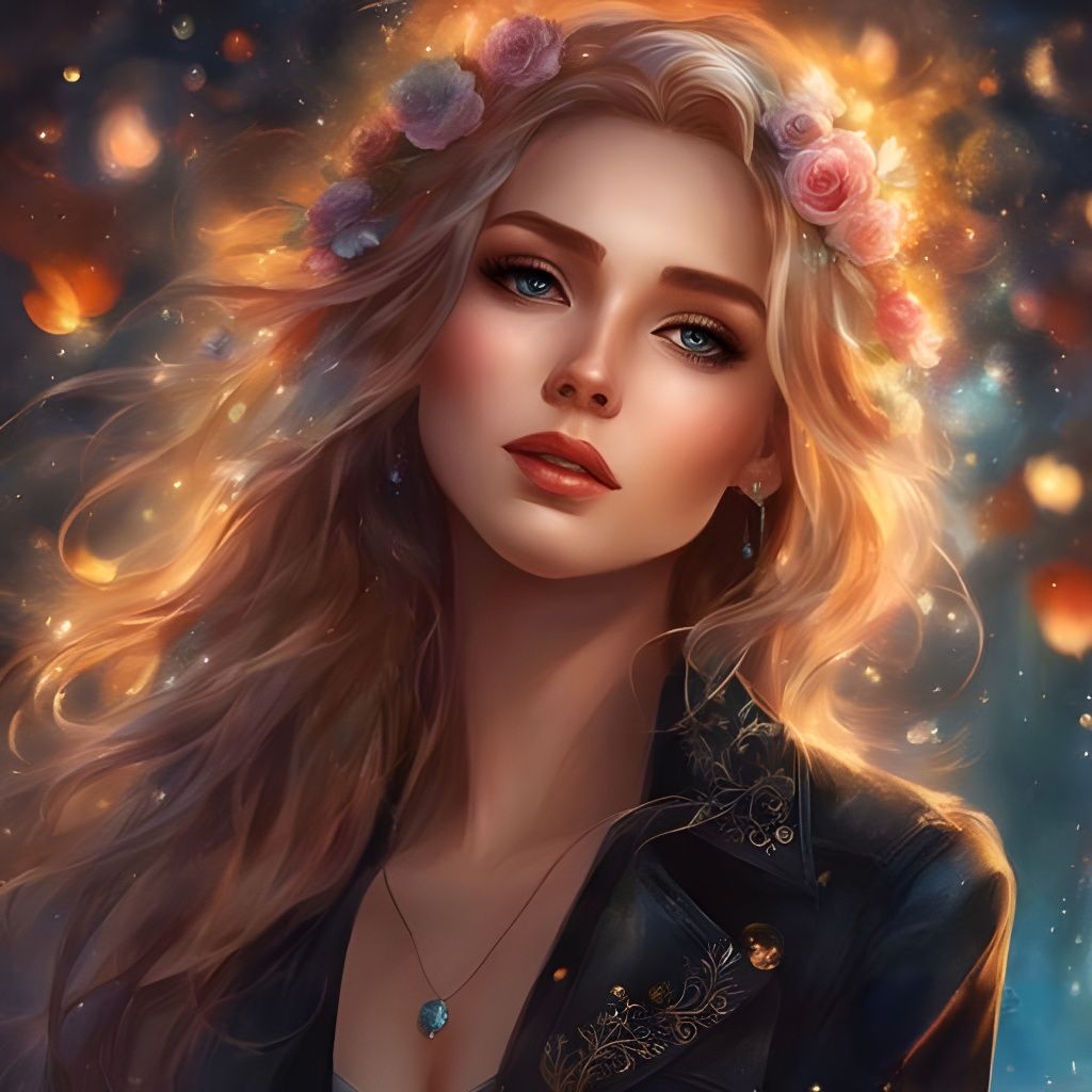 Portrait of a Tatar Girl in Kazan at Night