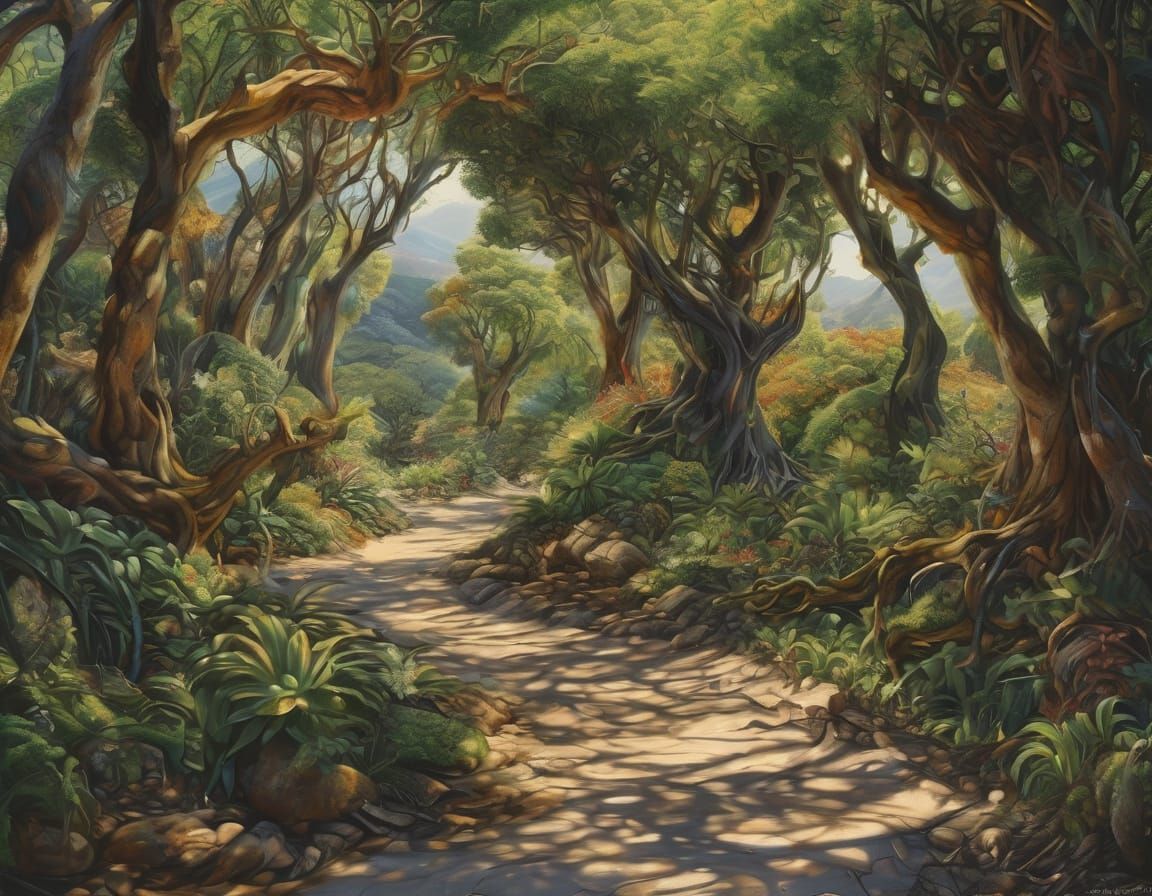 Distorted yet Vivid Landscapes in Hyper-Realistic Style