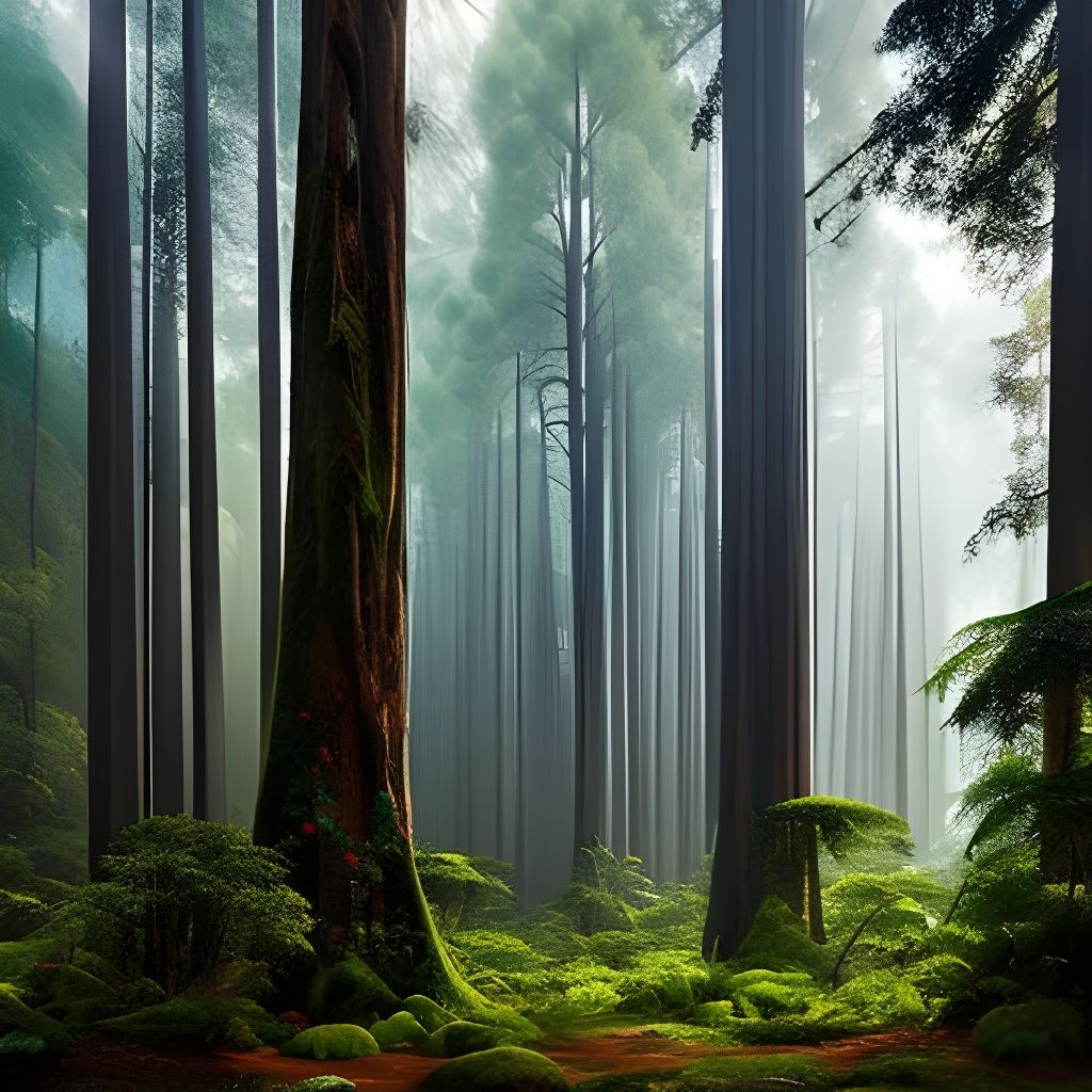 Lush Australian Rainforest Digital Matte Painting