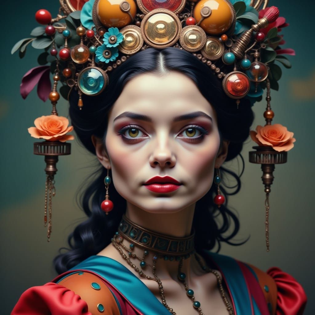 Enigmatic Beauty in Vibrant Colors