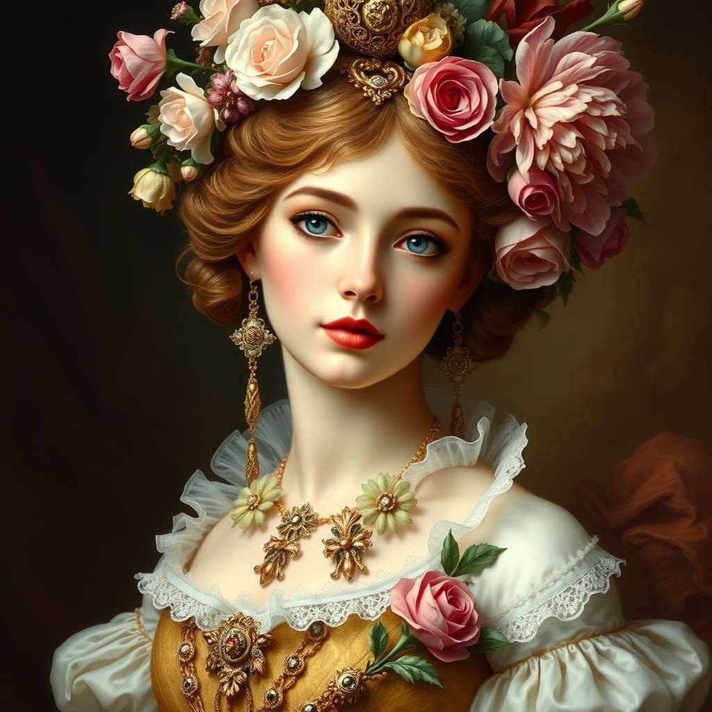 Royal Fantasy Female in Rococo Style
