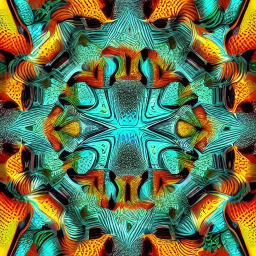 Gas Station on Mars with Abstract Vector Elements