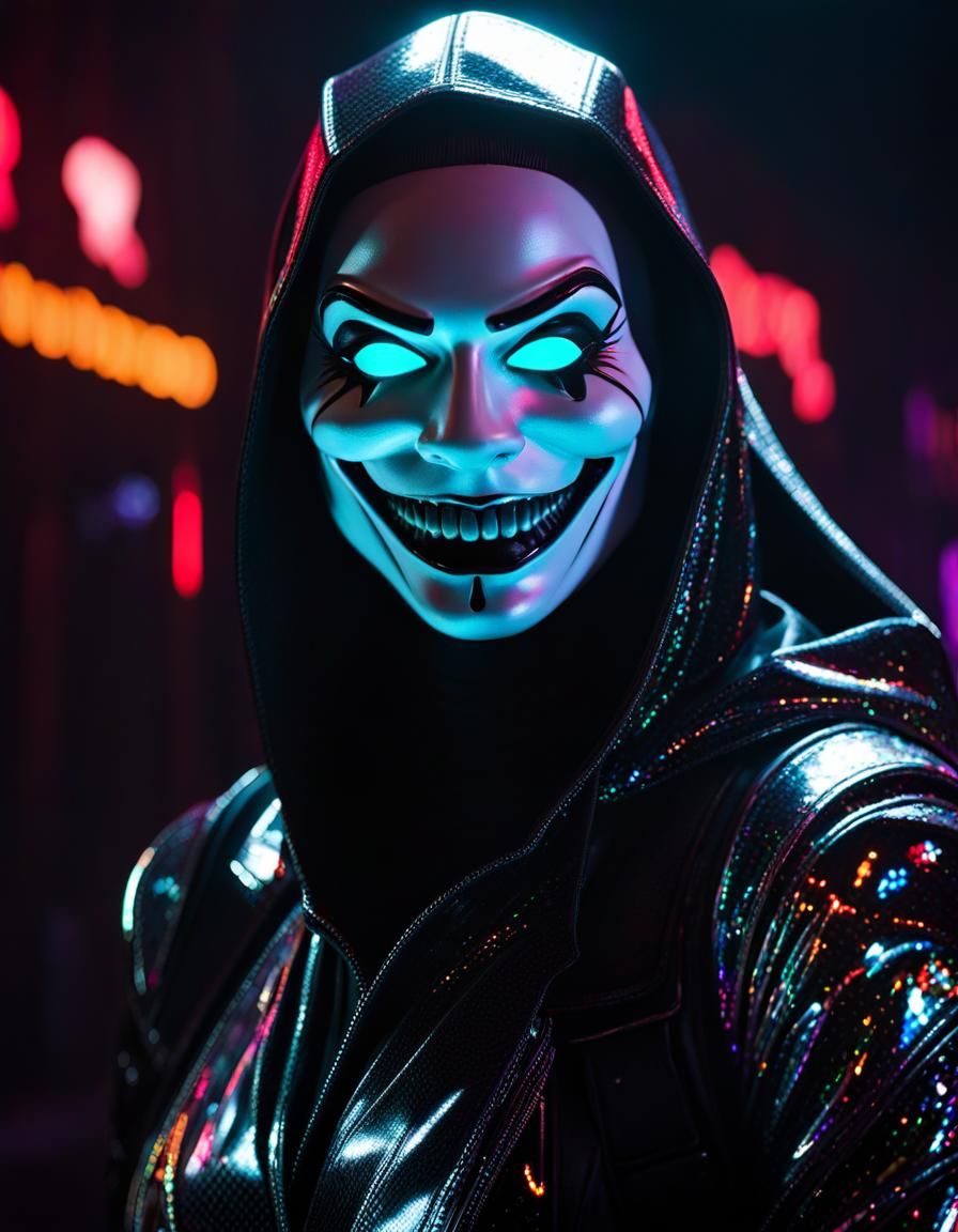 Gothic Horror Portrait of a Curvy Woman in Dark Dungeon Atti...