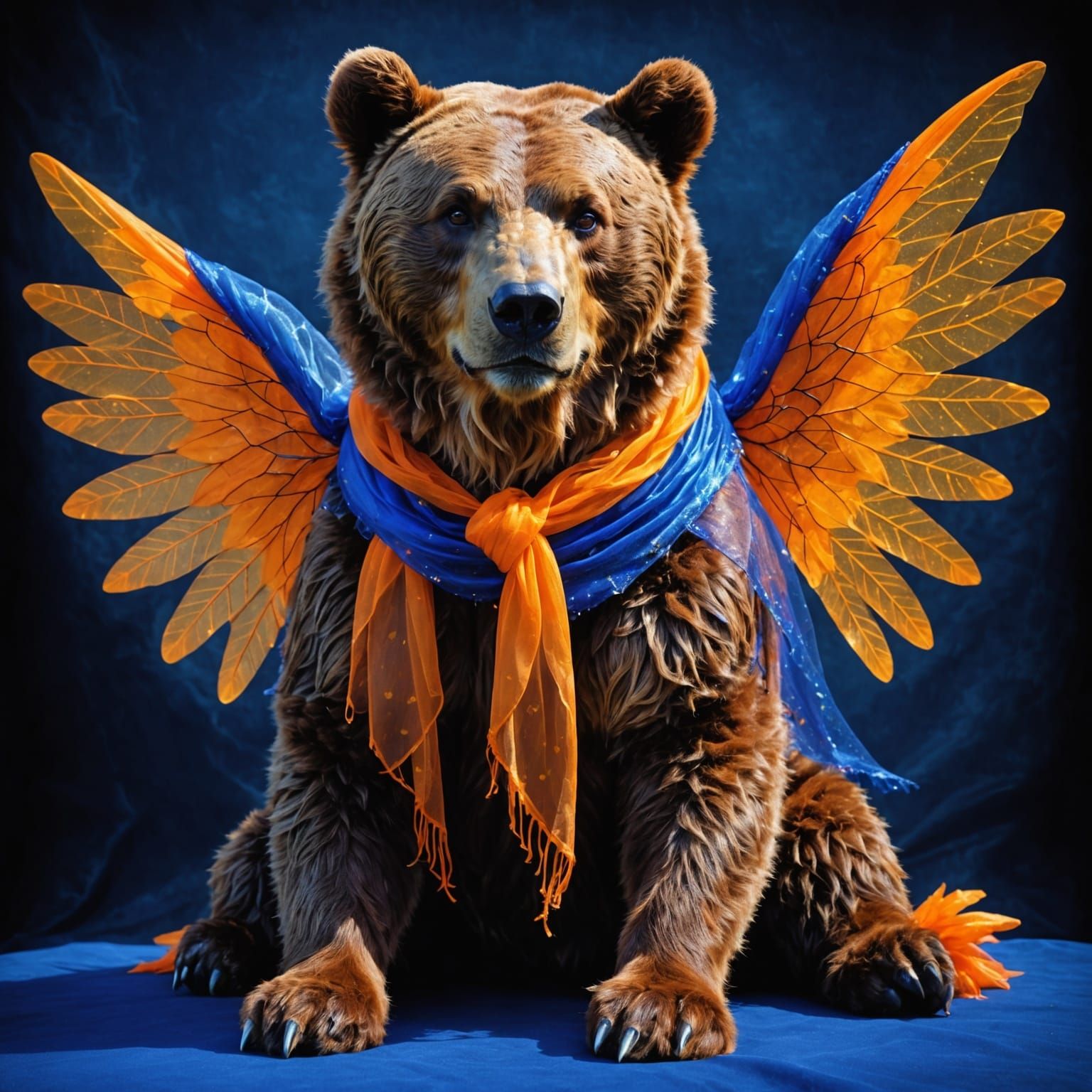 Majestic Bear Fairy in Hyperrealistic Style